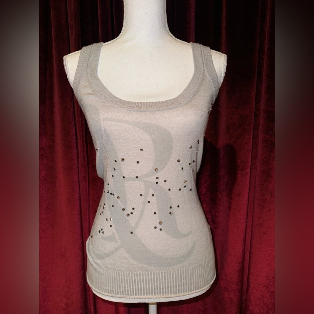 Crystal decorated tank top.